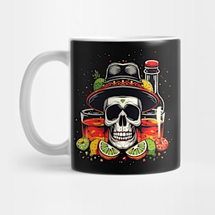 Skull with Tequila and Lemons Mug